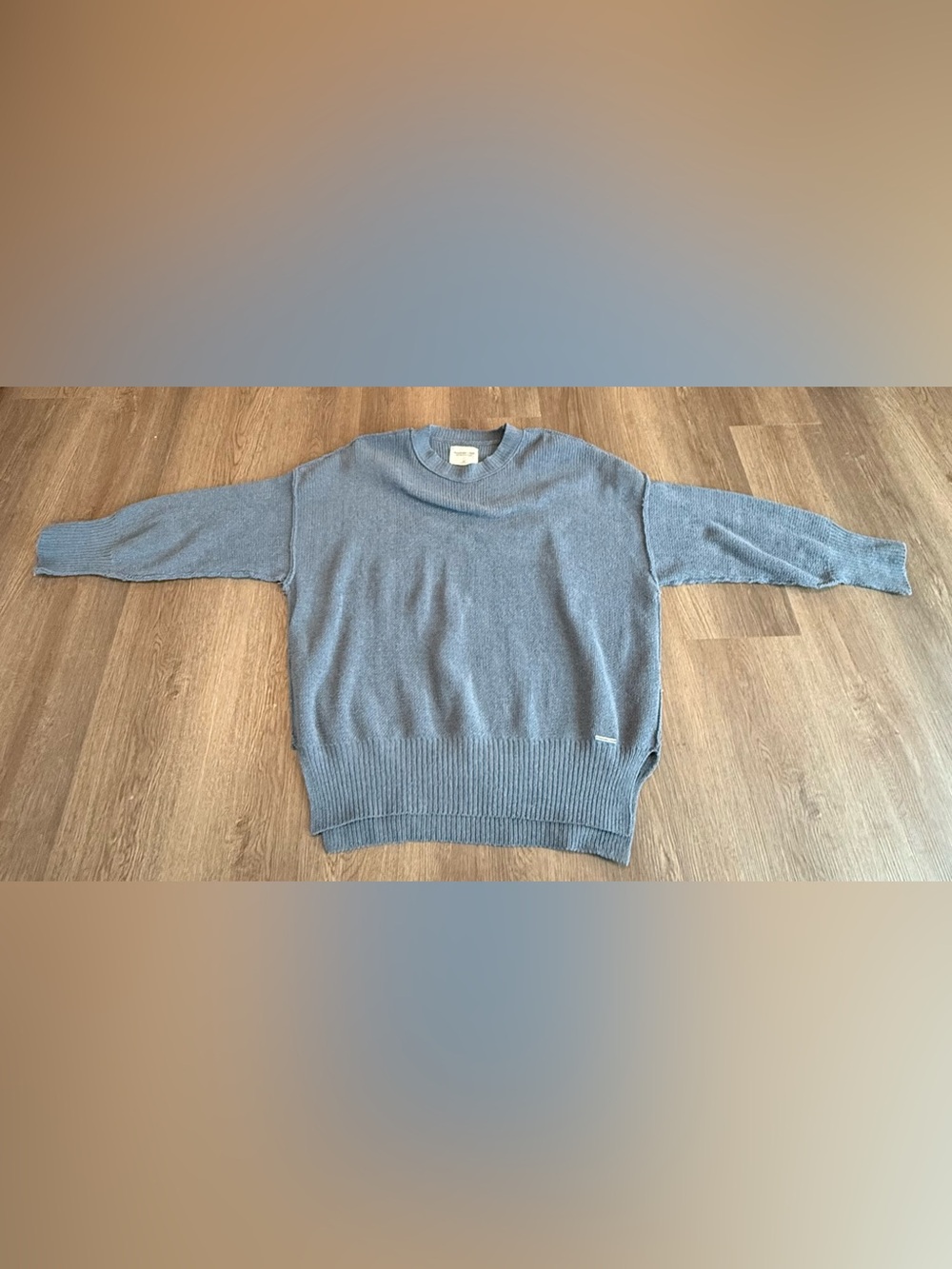 Abercrombie & Fitch Soft AF Blue Knit Sweater